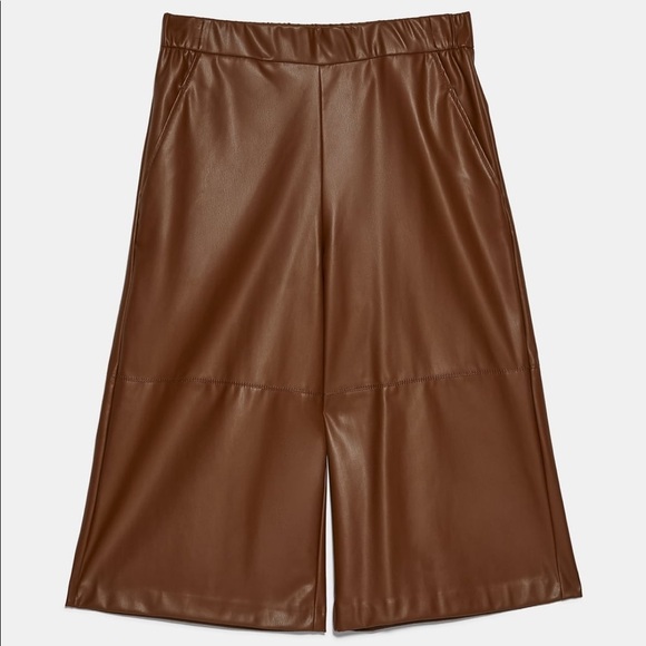 ZARA Faux Leather Shorts - Picture 9 of 9